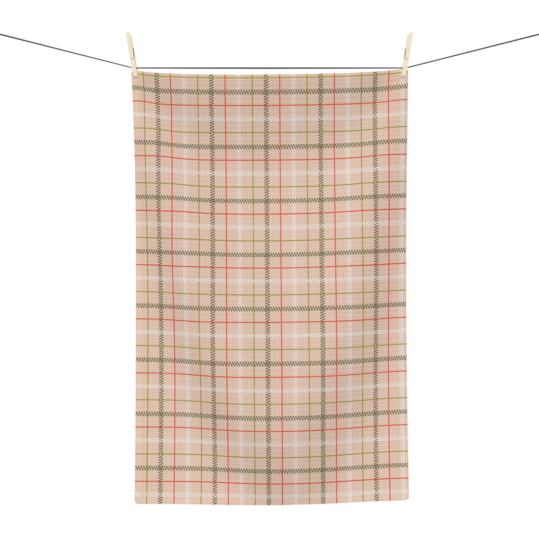 Festive Plaid Tea Towel