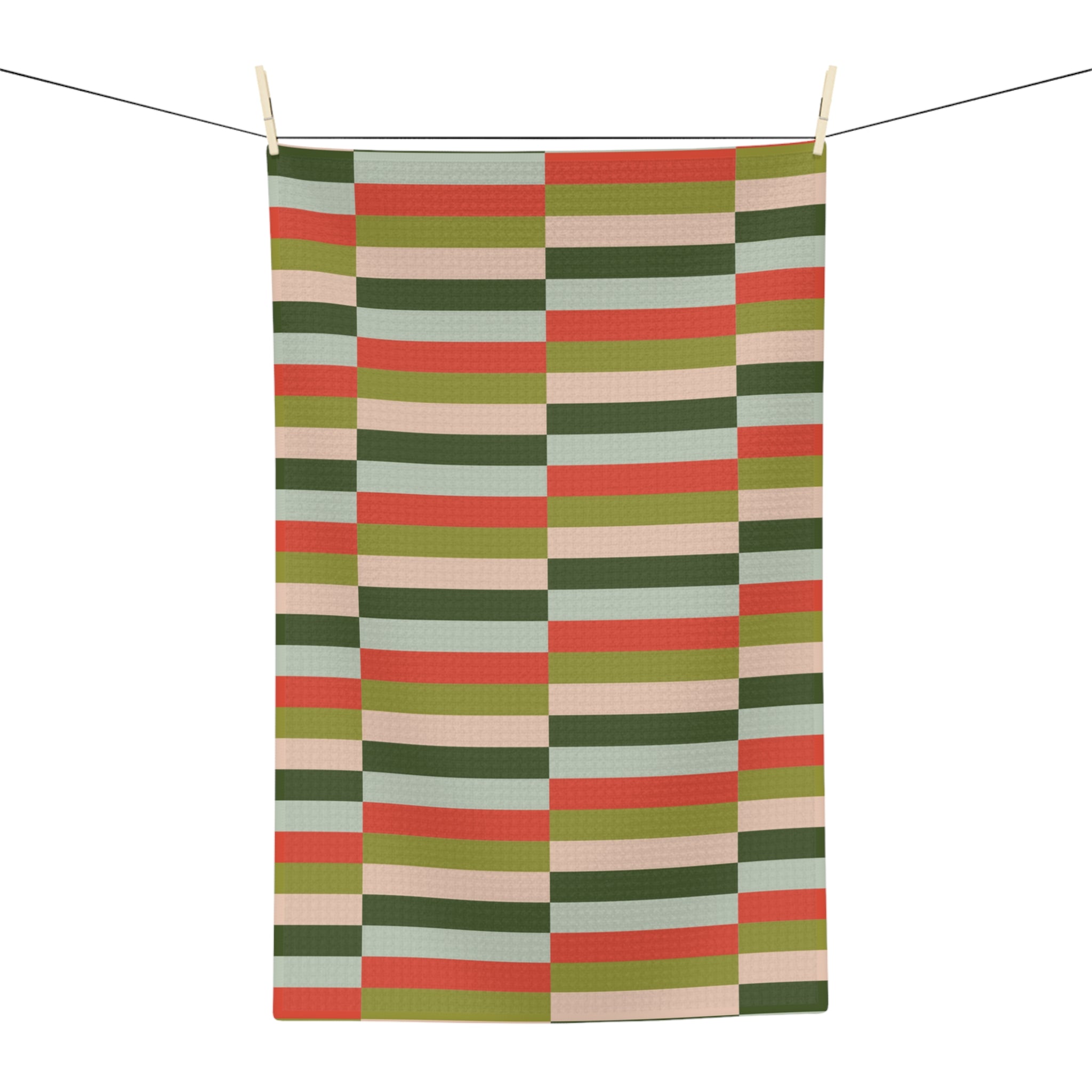 Festive Stripe Tea Towel