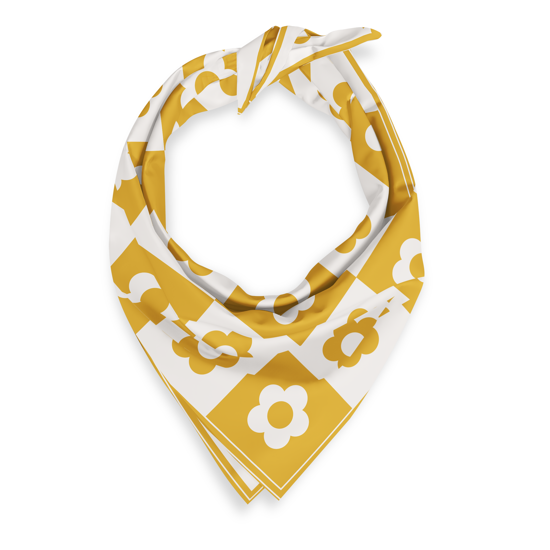 Floral Check Scarf