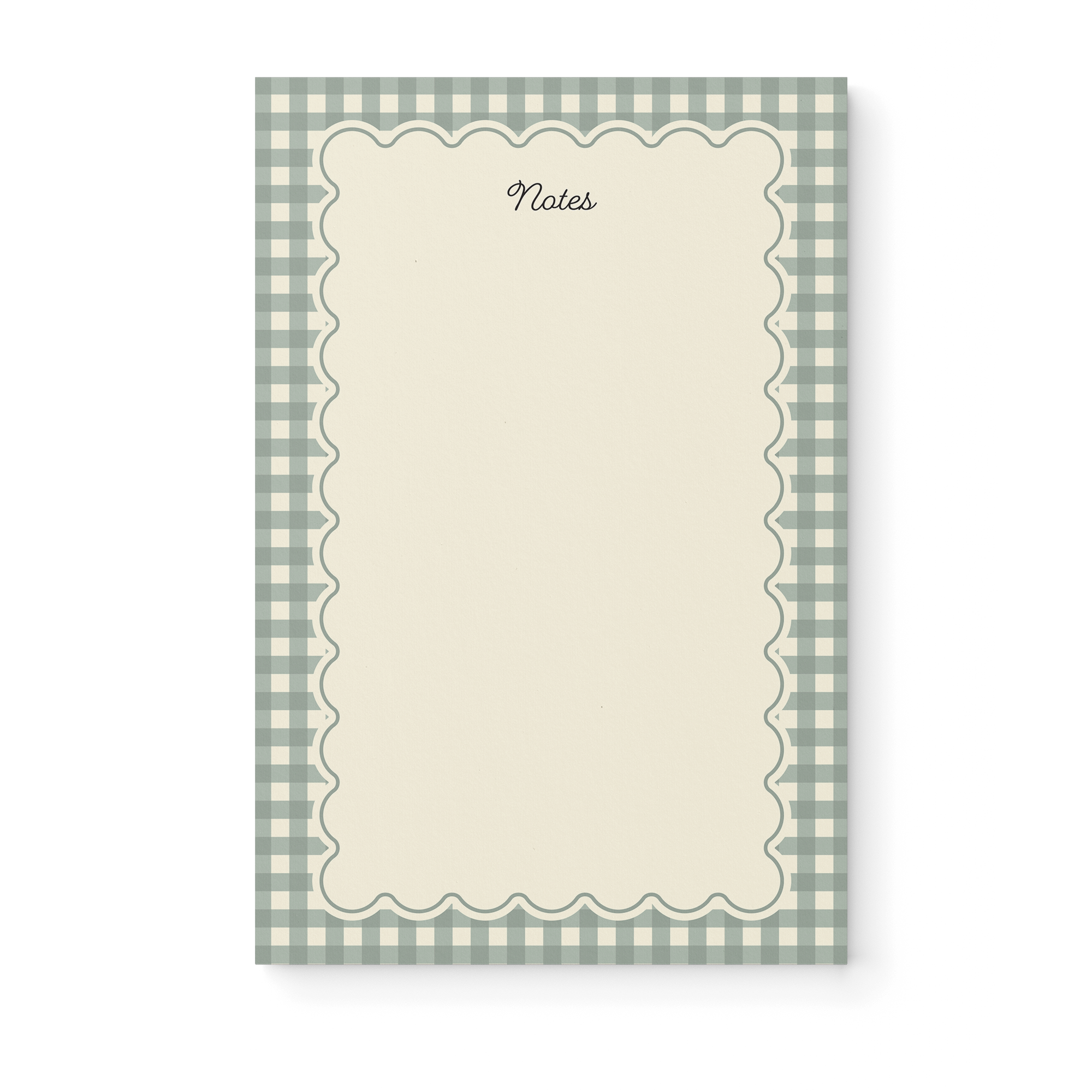 Gingham Scallop Notepad