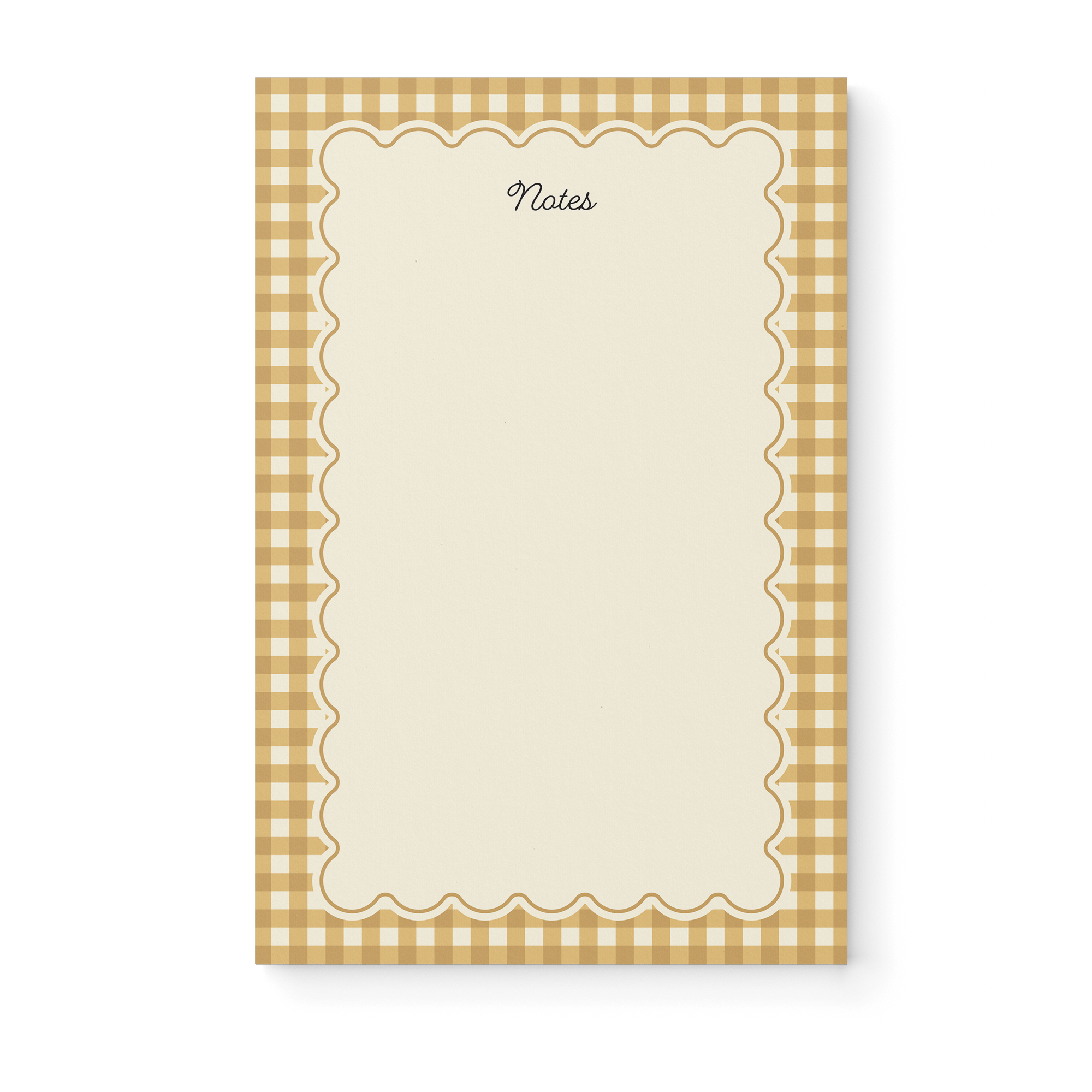 Gingham Scallop Notepad