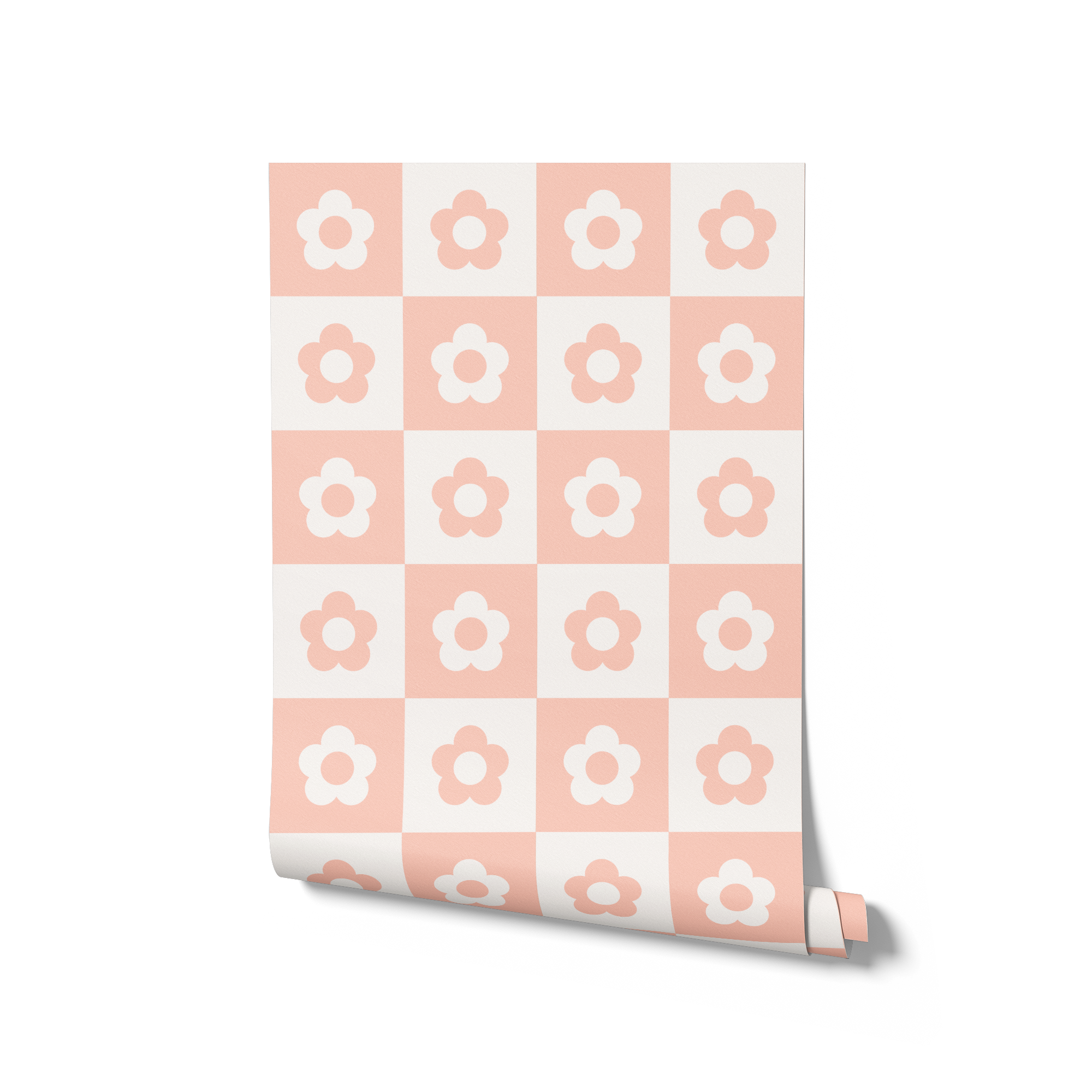 Daisy Check Wallpaper - Pink