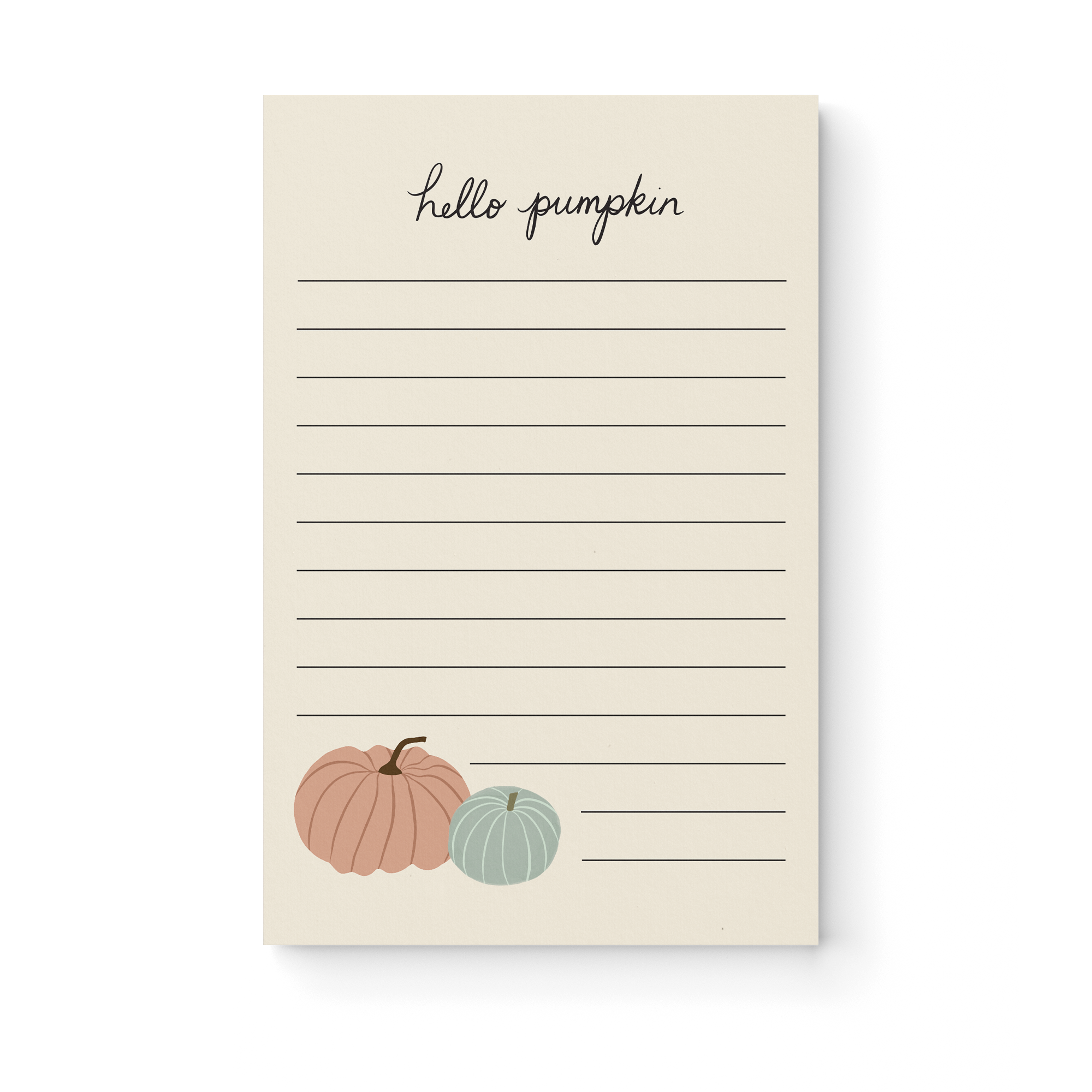 Hello Pumpkin Notepad