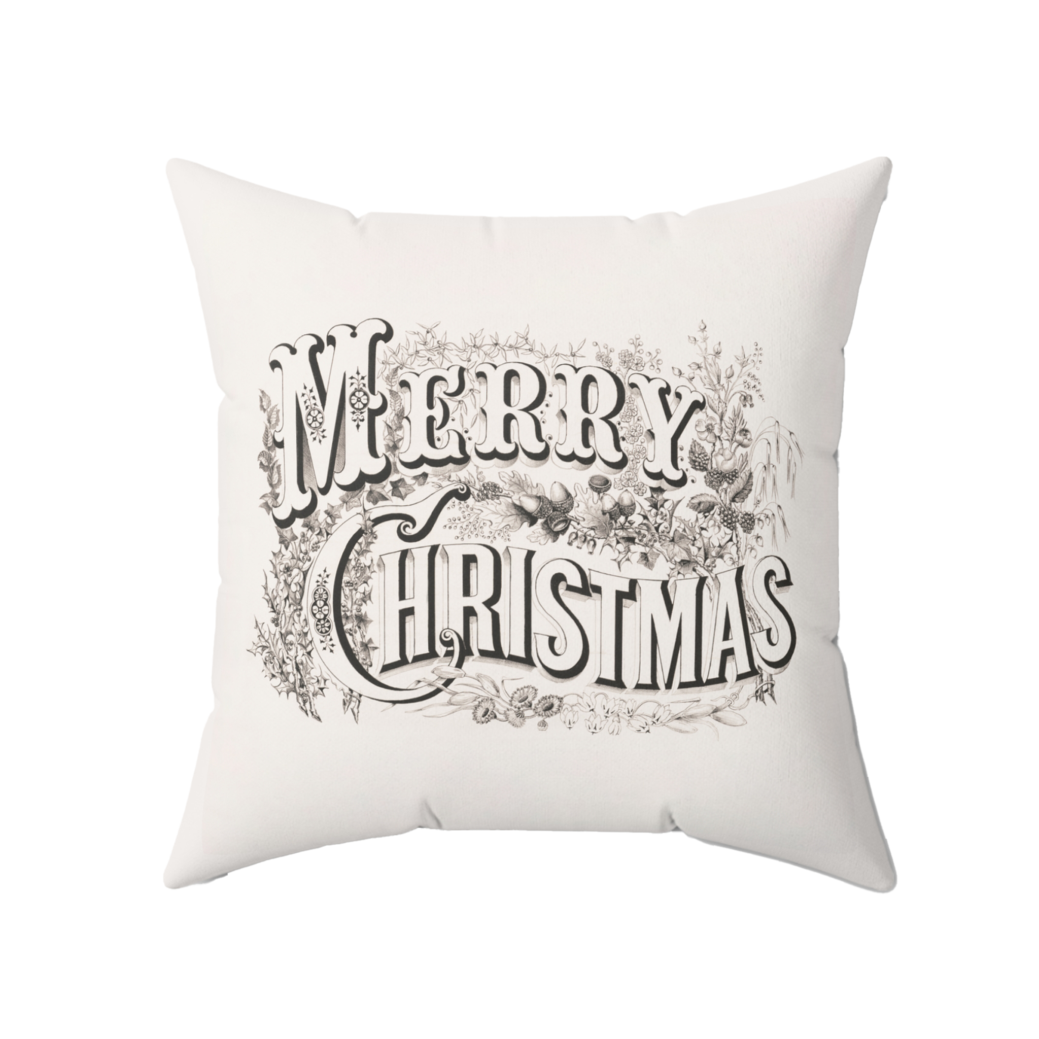 Vintage Merry Christmas Pillow