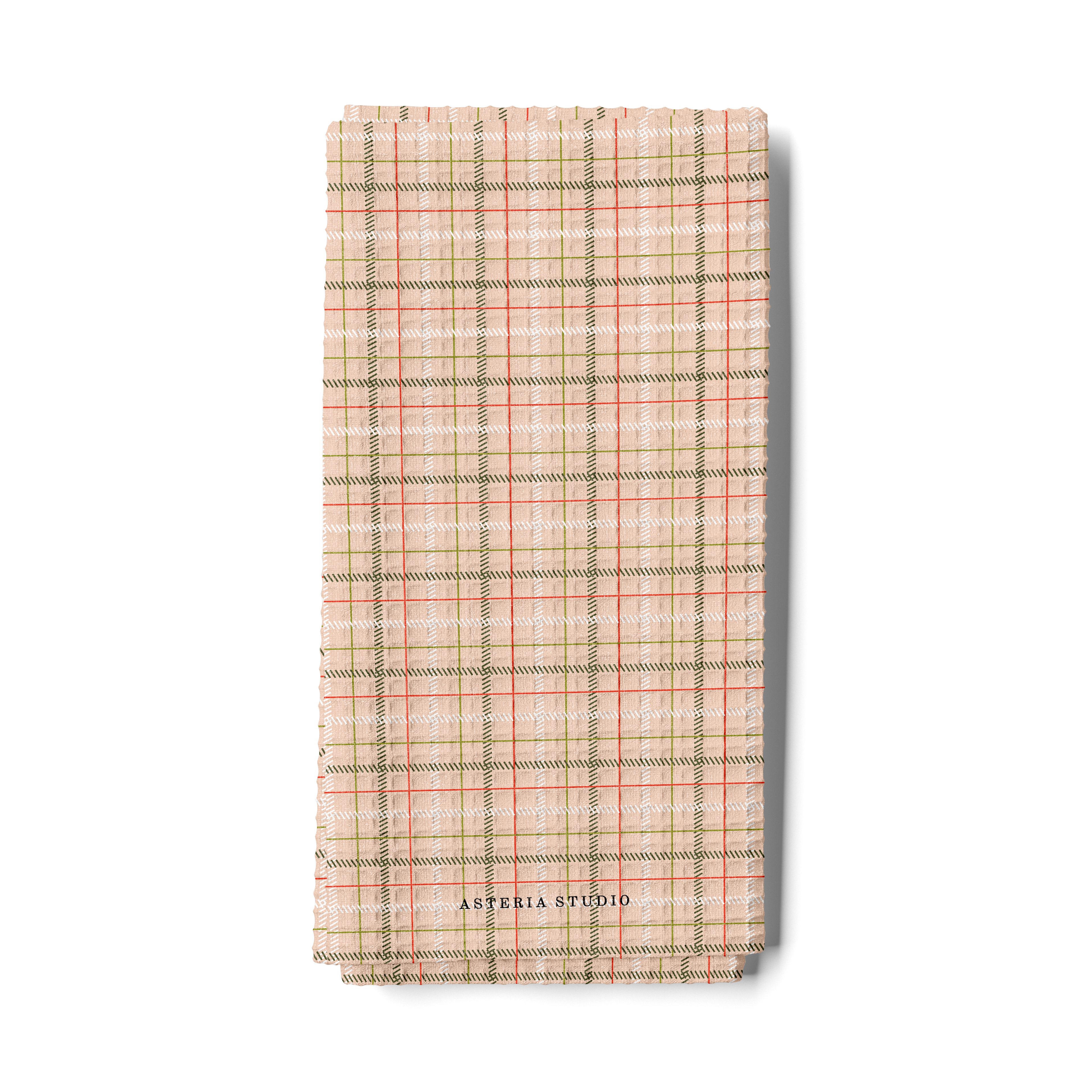 Festive Plaid Tea Towel