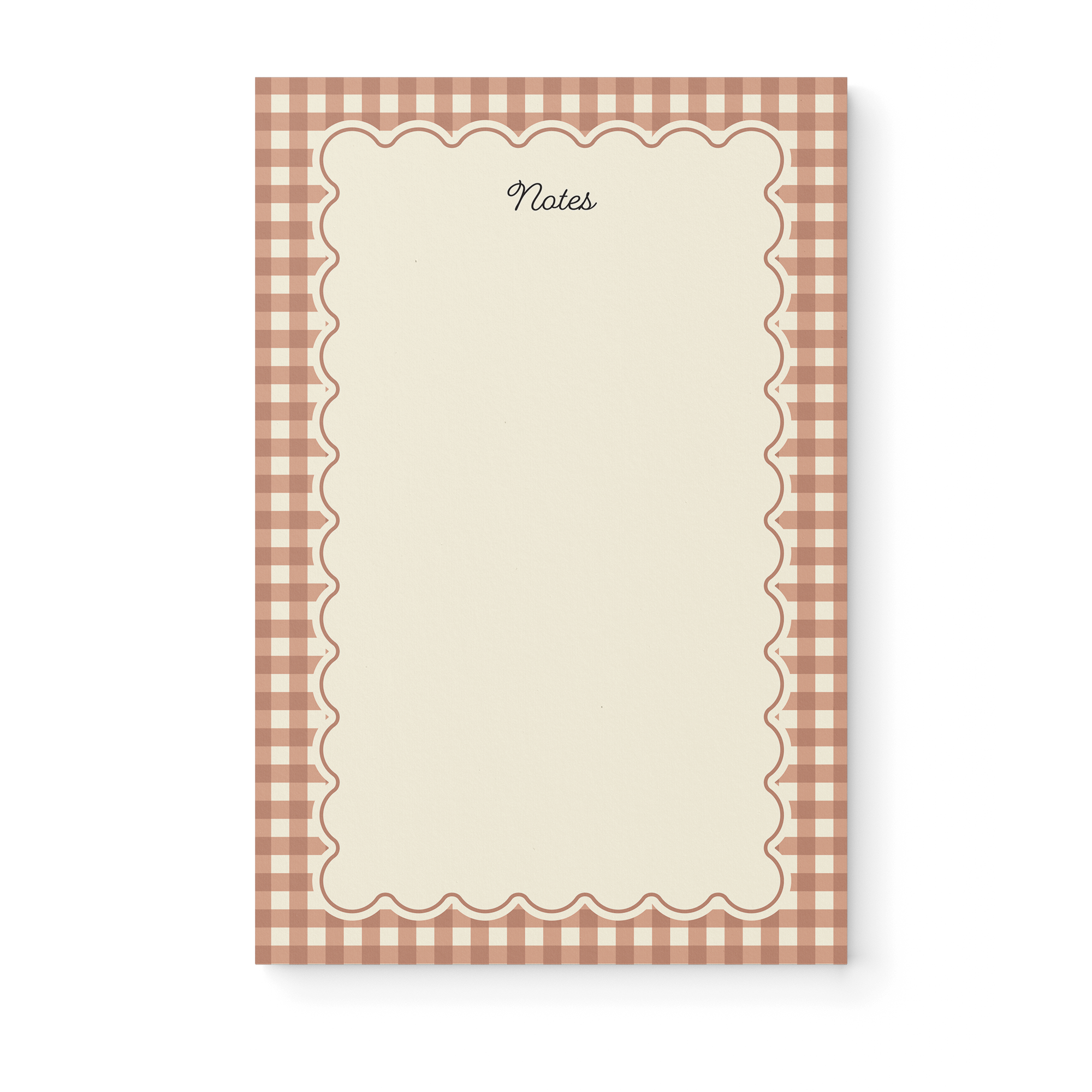 Gingham Scallop Notepad