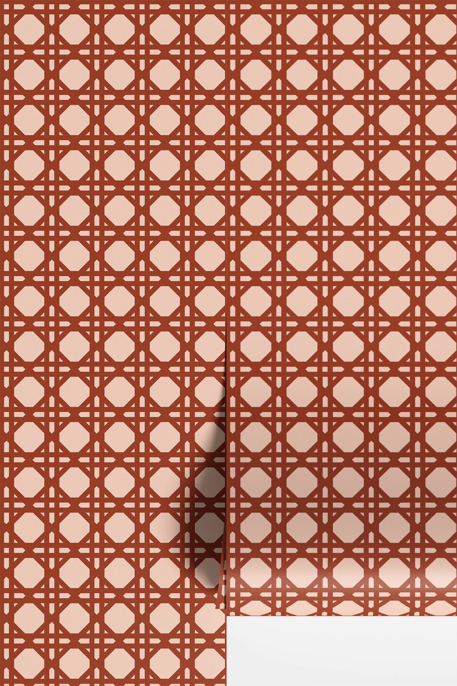 Rattan Wallpaper - Rust