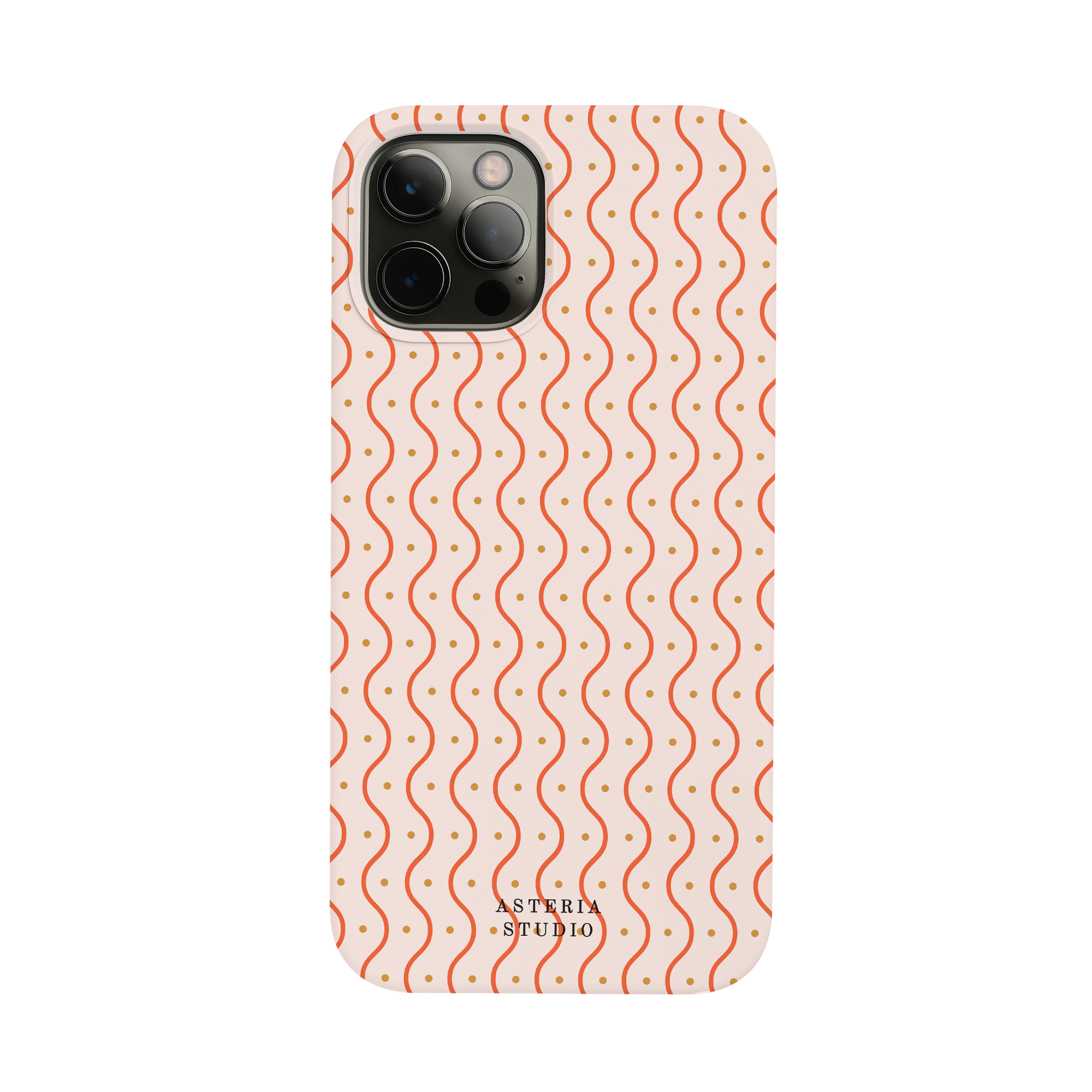 Phone Case in Red Squiggle
