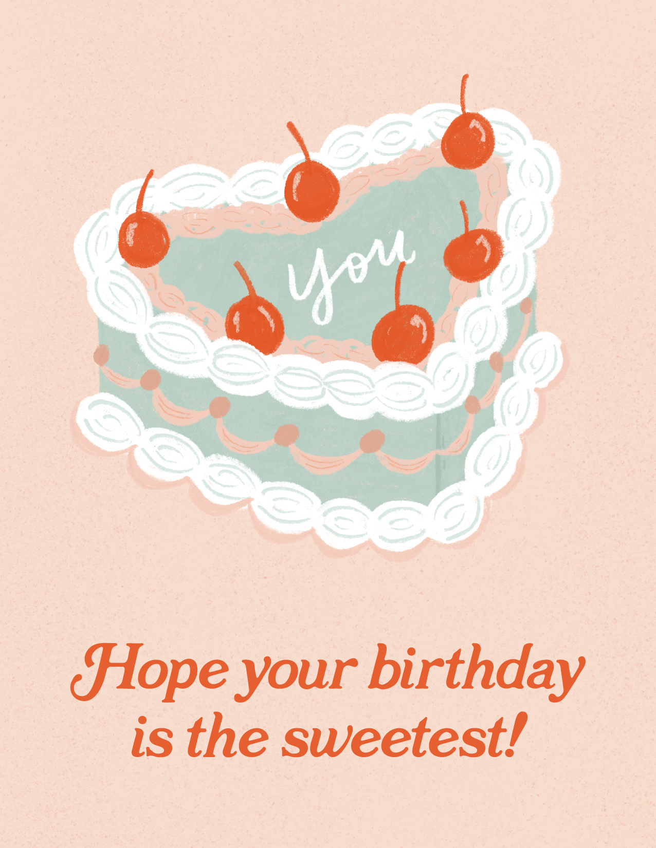 Retro Birthday Cake Greeting Card