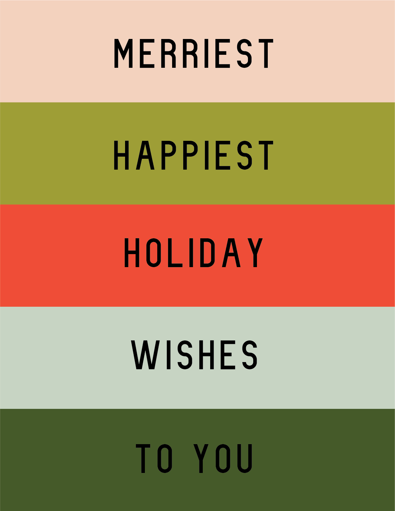 Merry Stripe Holiday Card