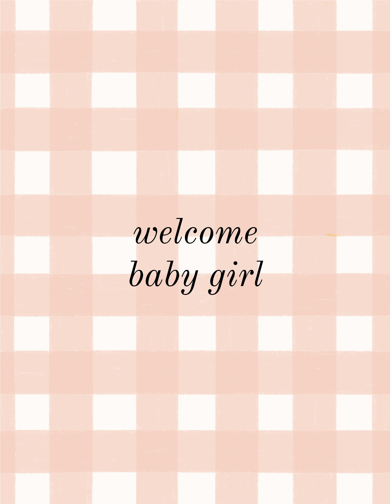 Welcome Baby Girl Greeting Card