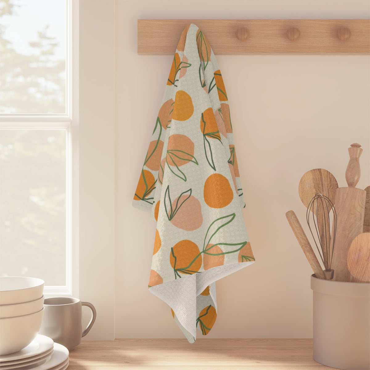 Peaches Tea Towel