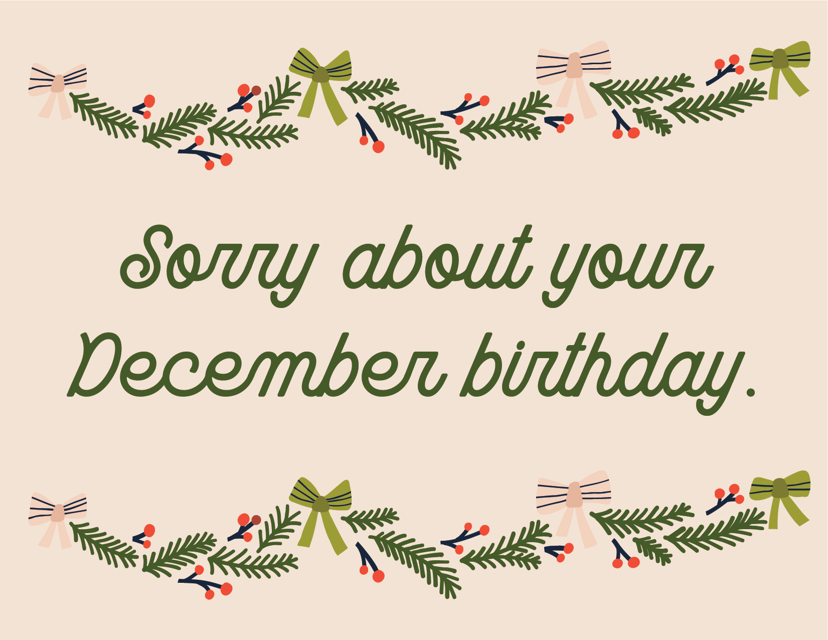 December Birthday Greeting Card