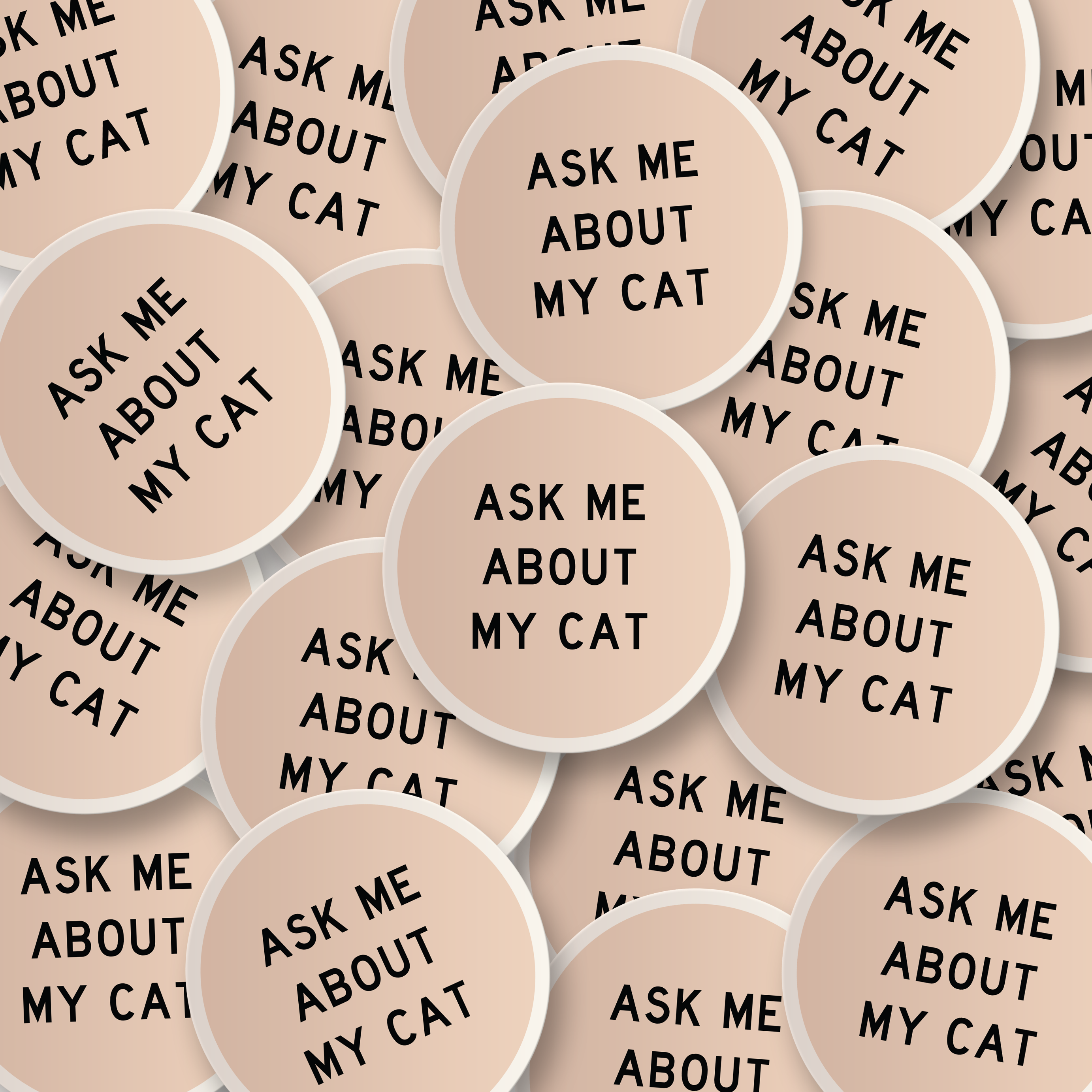 Ask Me About My Cat Sticker