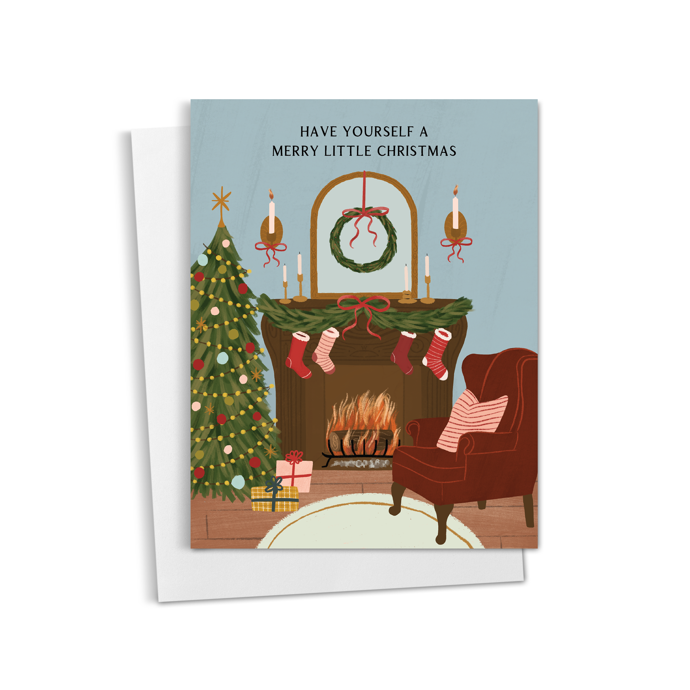 Cozy Living Room Holiday Card