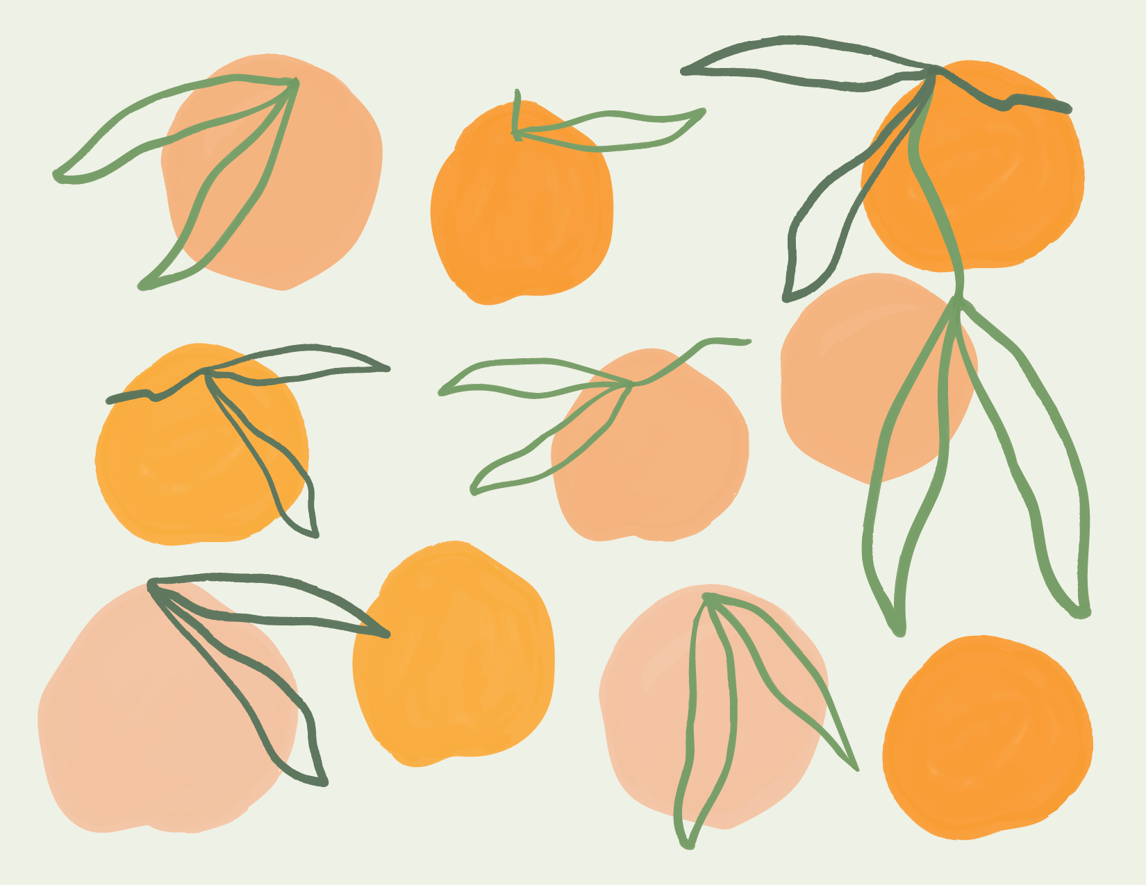 Peaches Notecard Set