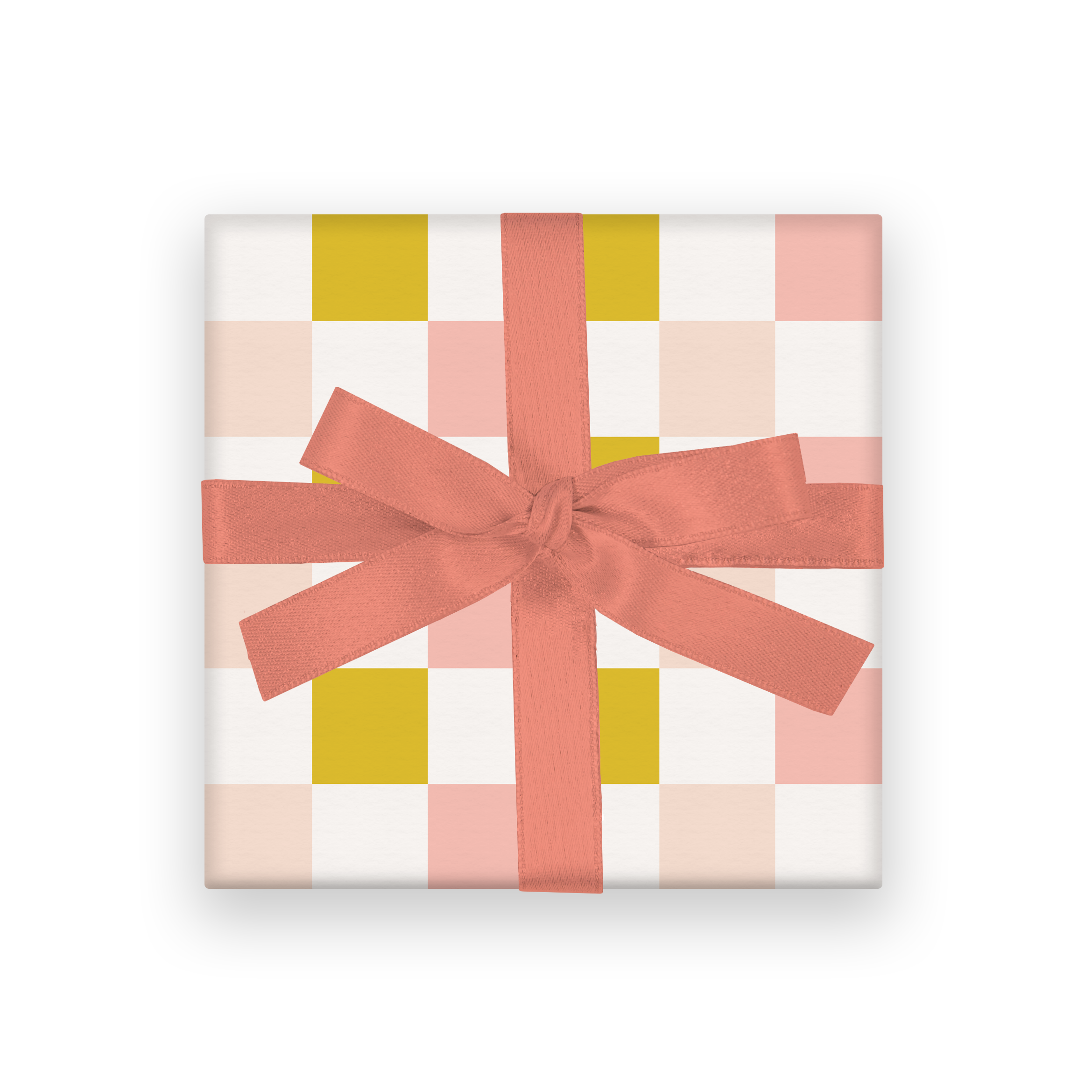 Pink Checker Wrapping Paper