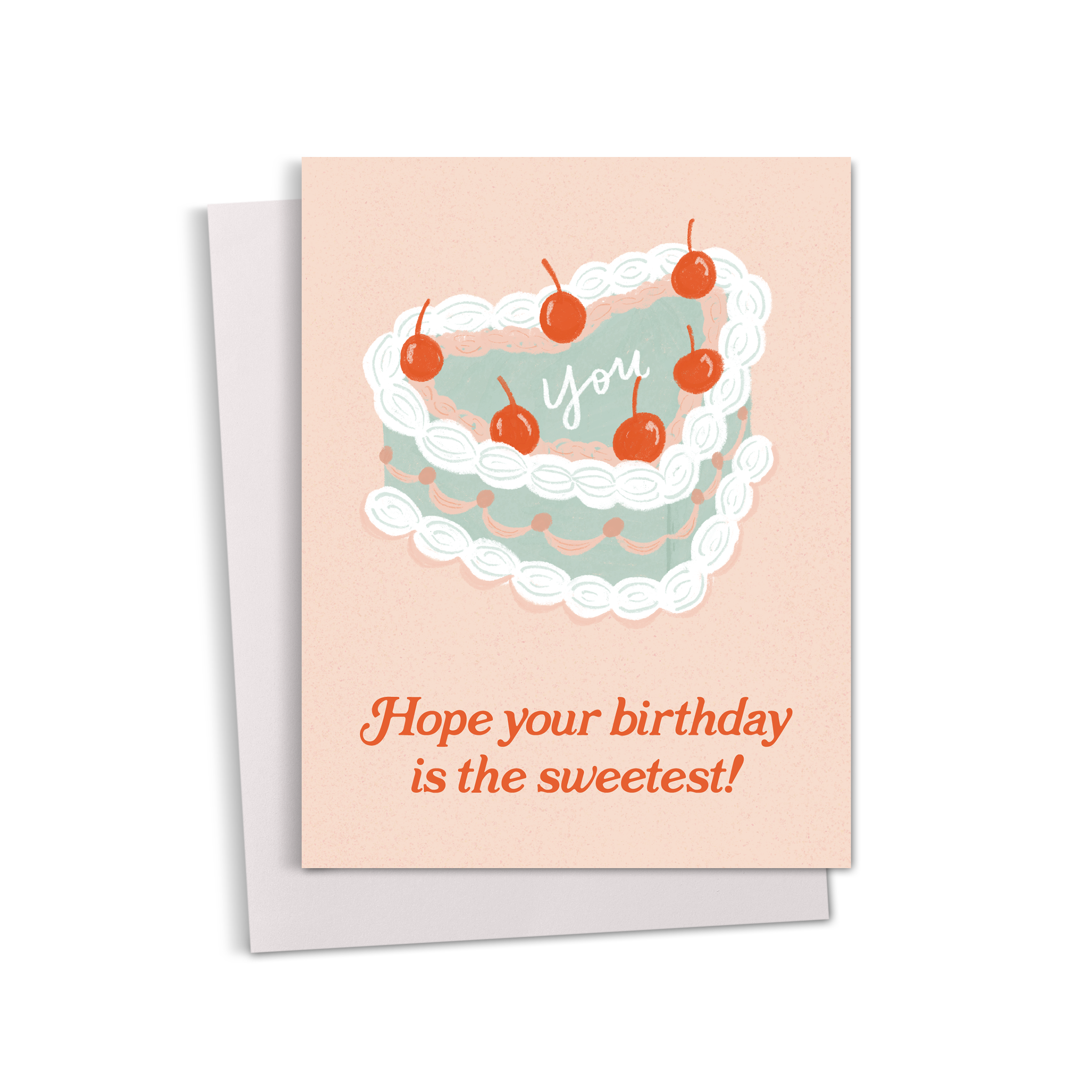 Retro Birthday Cake Greeting Card