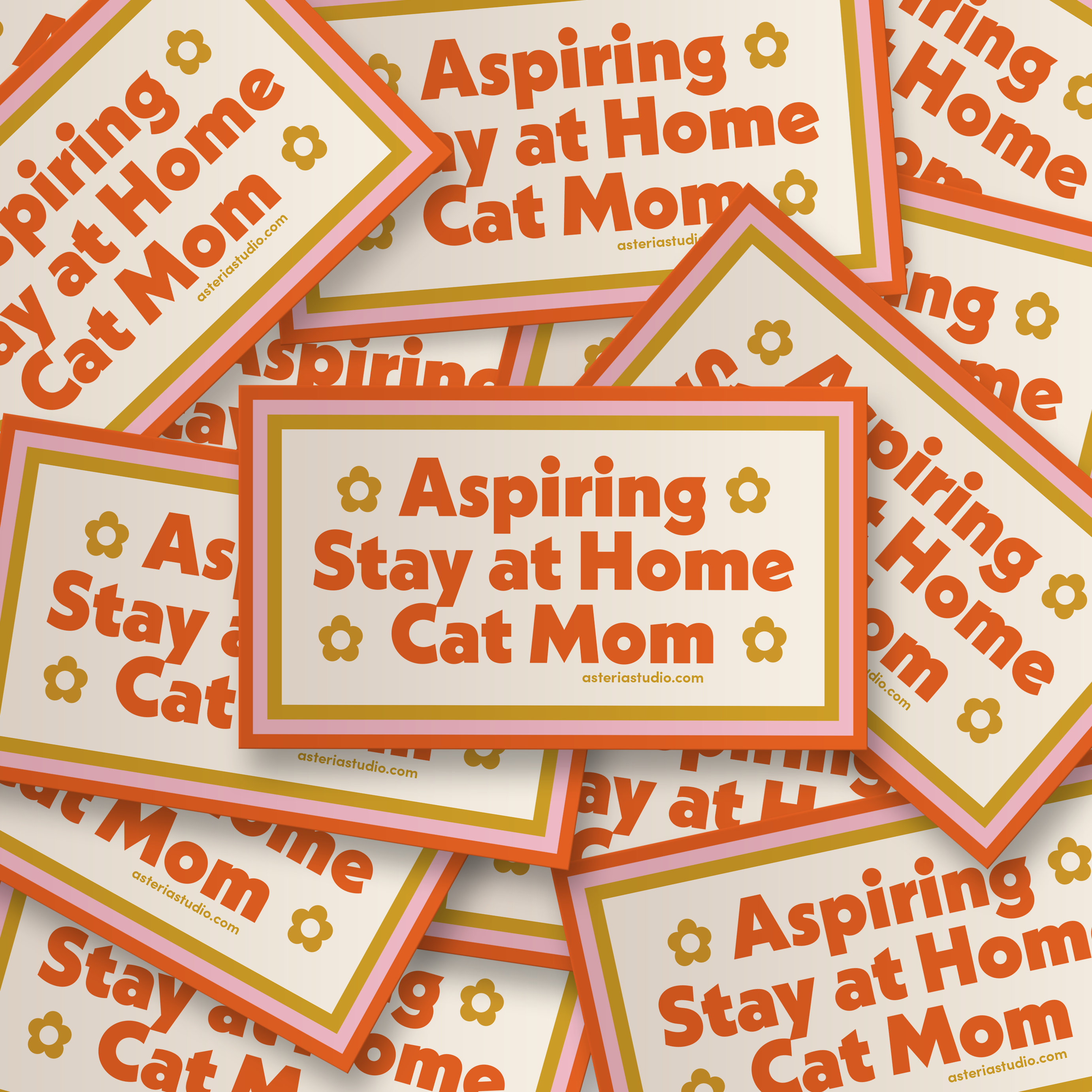 Aspiring Stay at Home Cat Mom Sticker