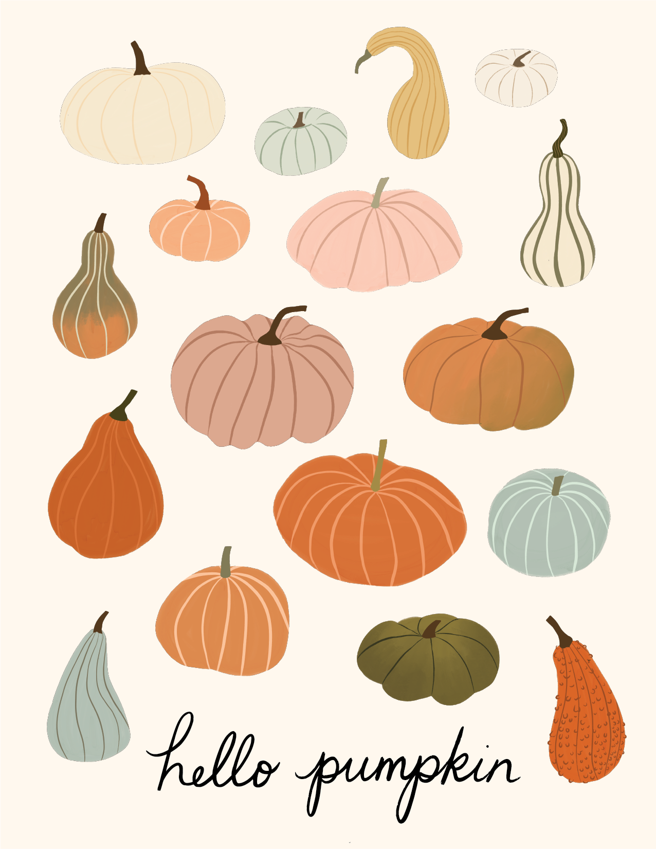 Hello Pumpkin Greeting Card