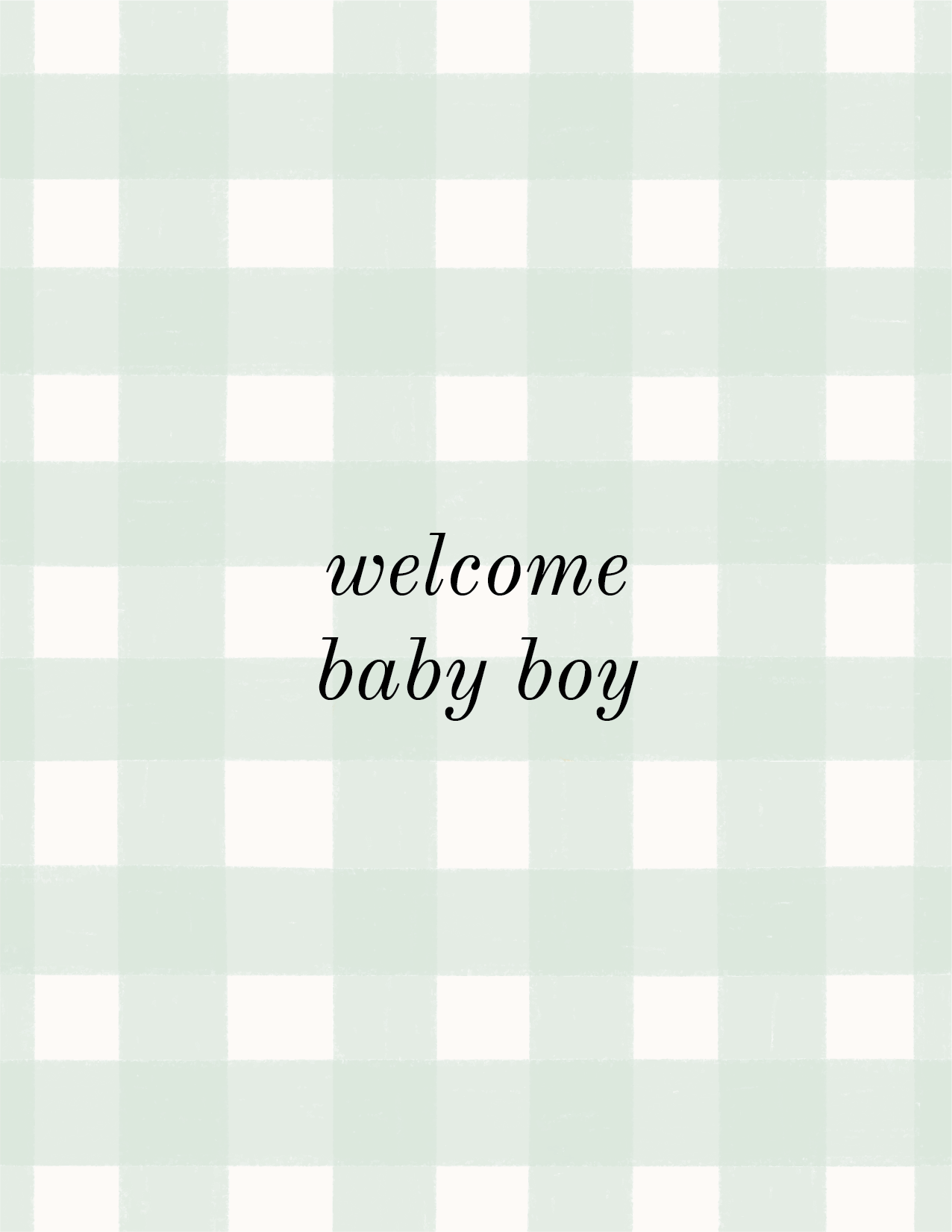 Welcome Baby Boy Greeting Card