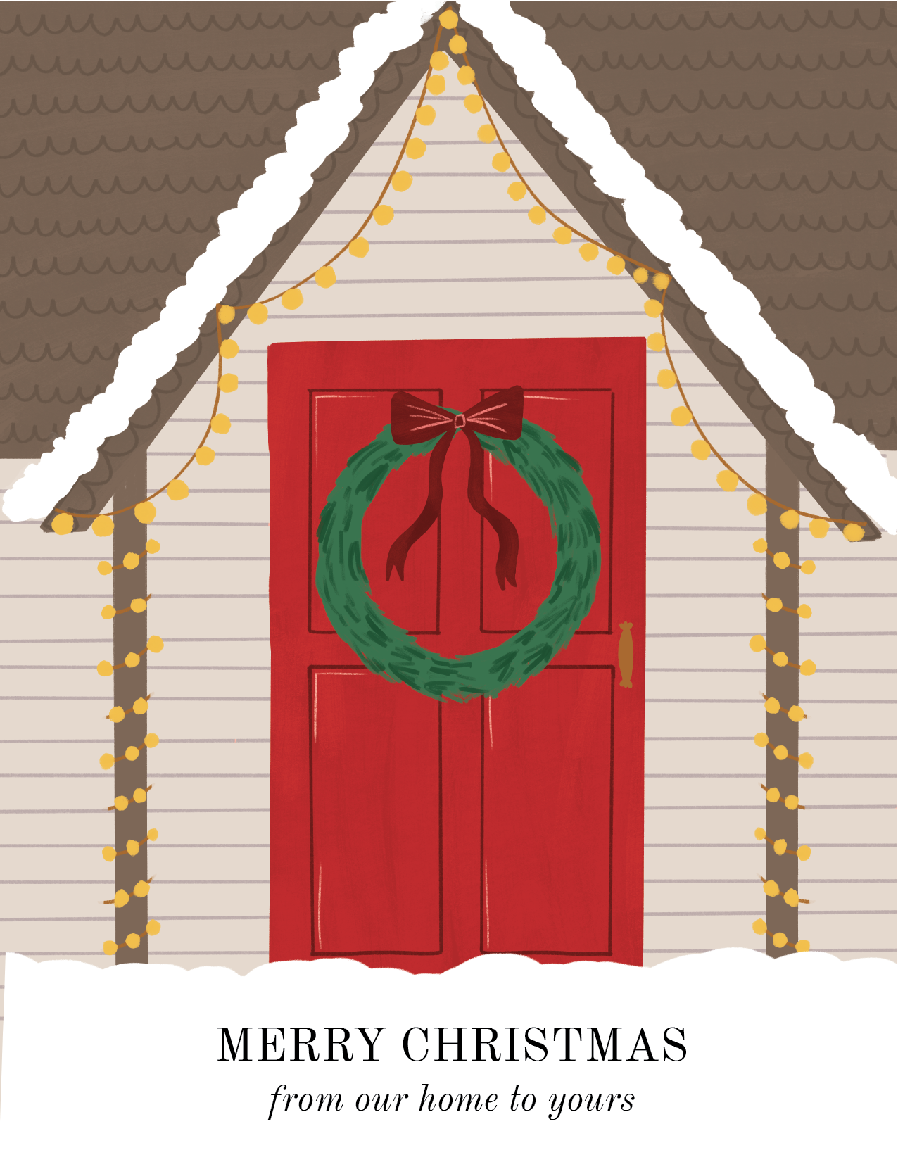 Christmas Door Holiday Card