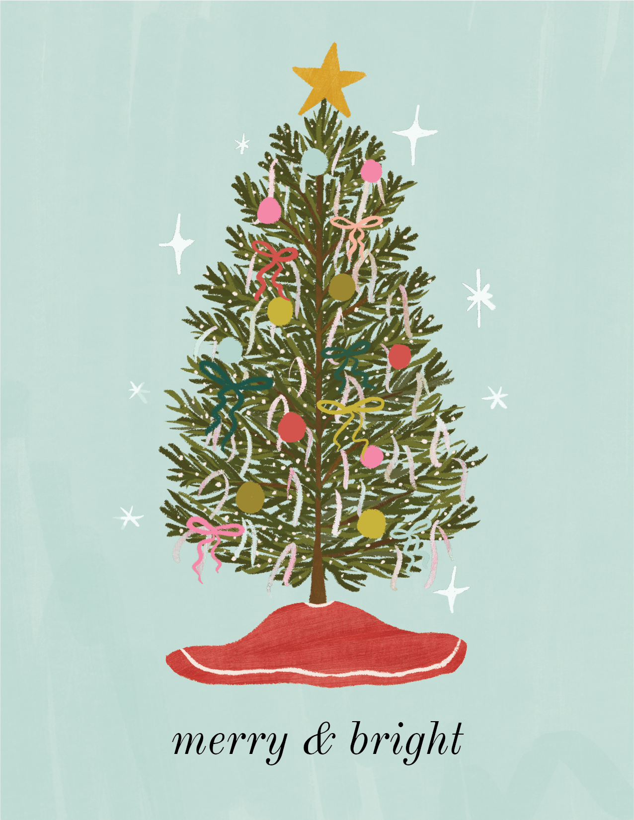 Merry and Bright Holiday Card