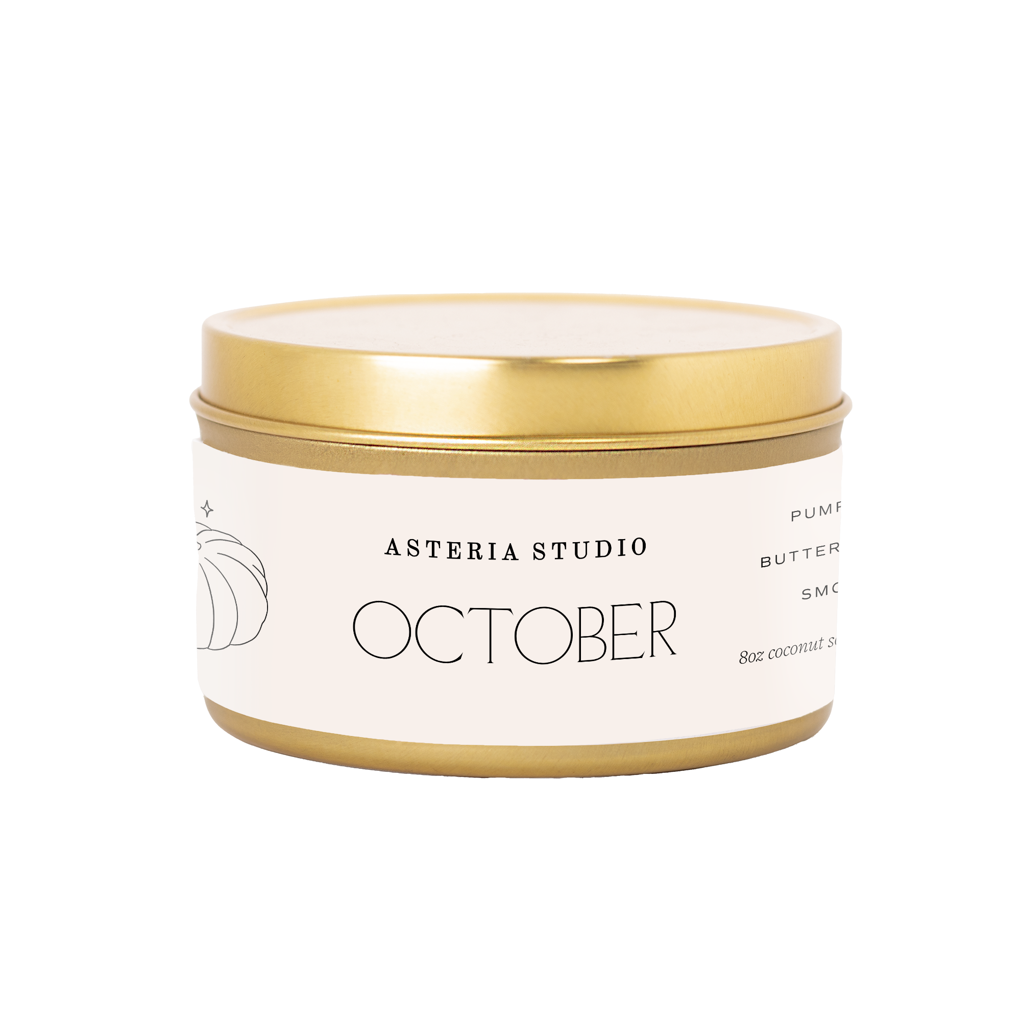 October Candle Tin