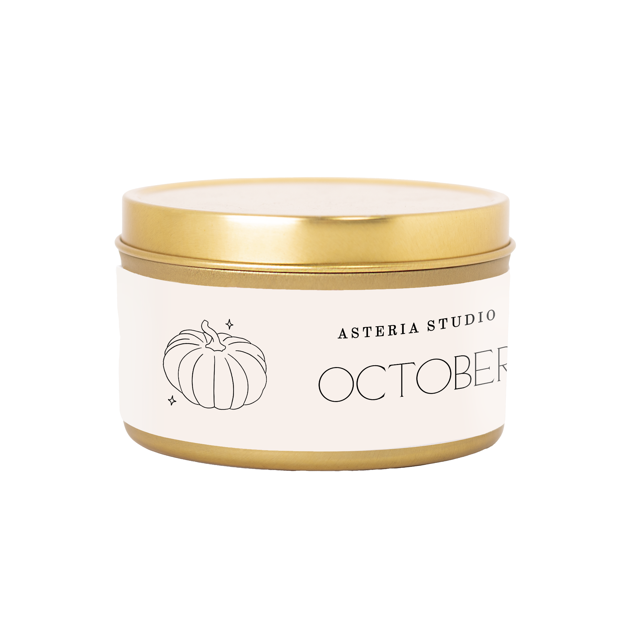 October Candle Tin