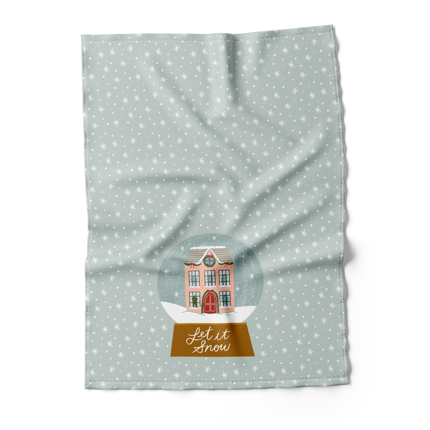 Snowglobe Tea Towel