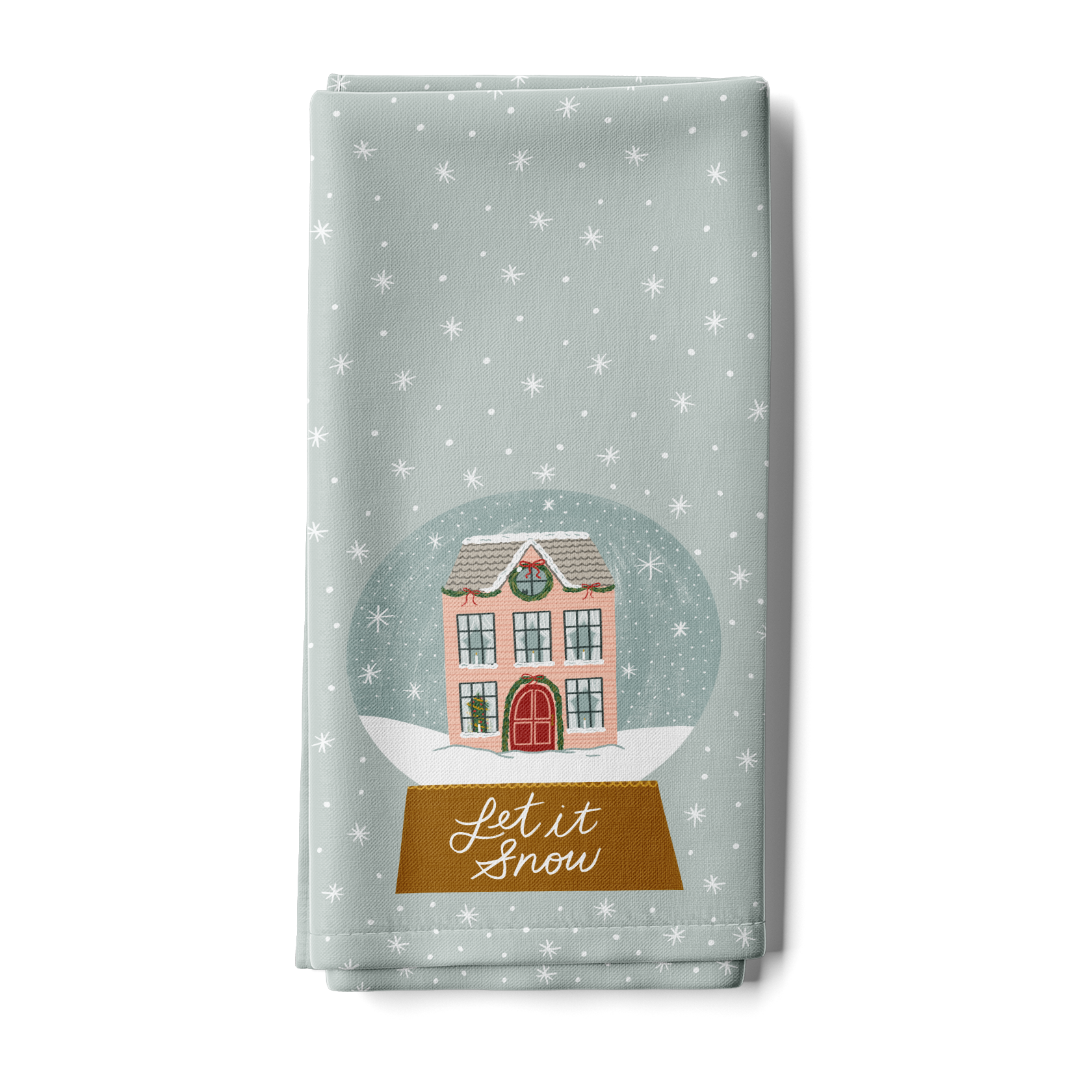 Snowglobe Tea Towel