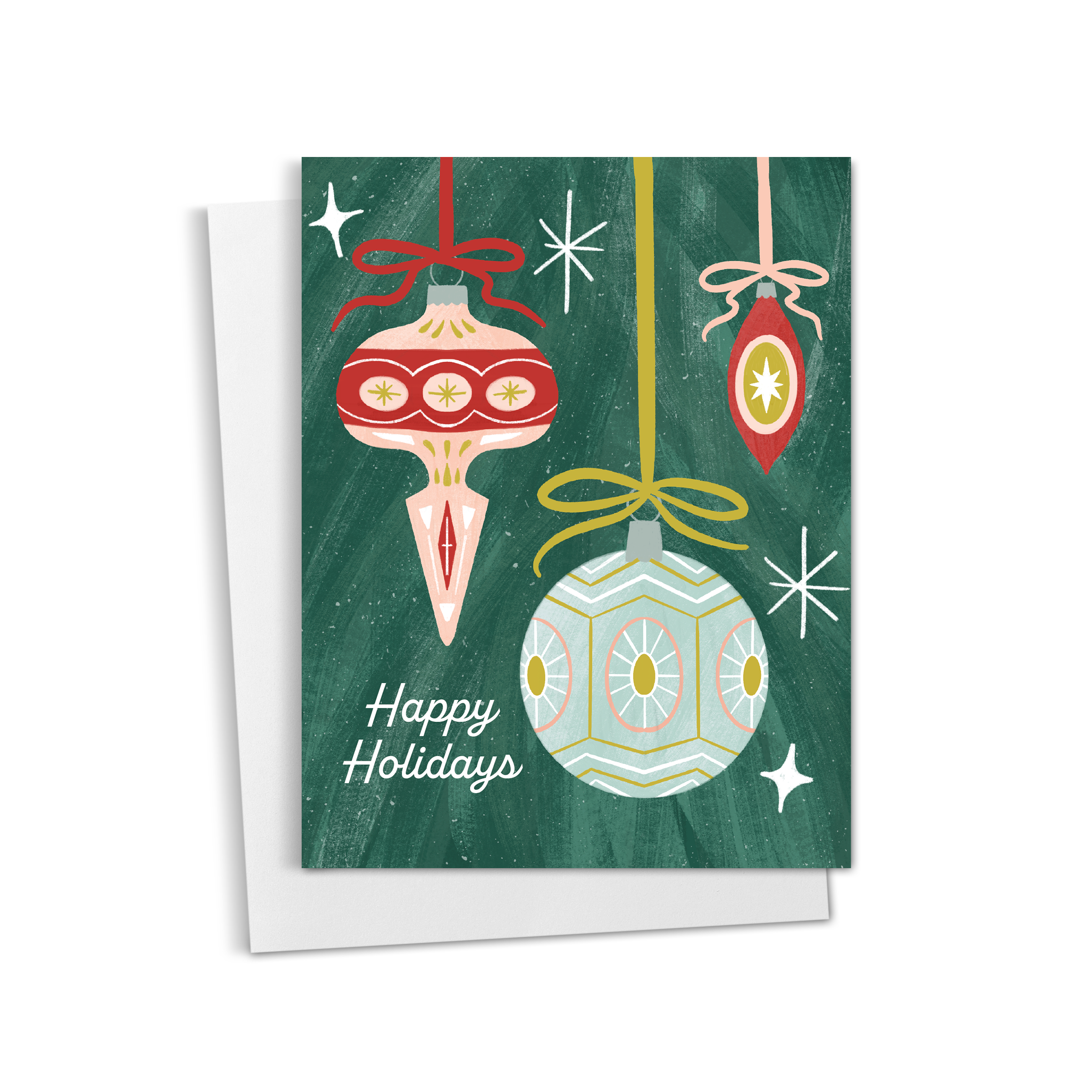 Retro Ornaments Holiday Card