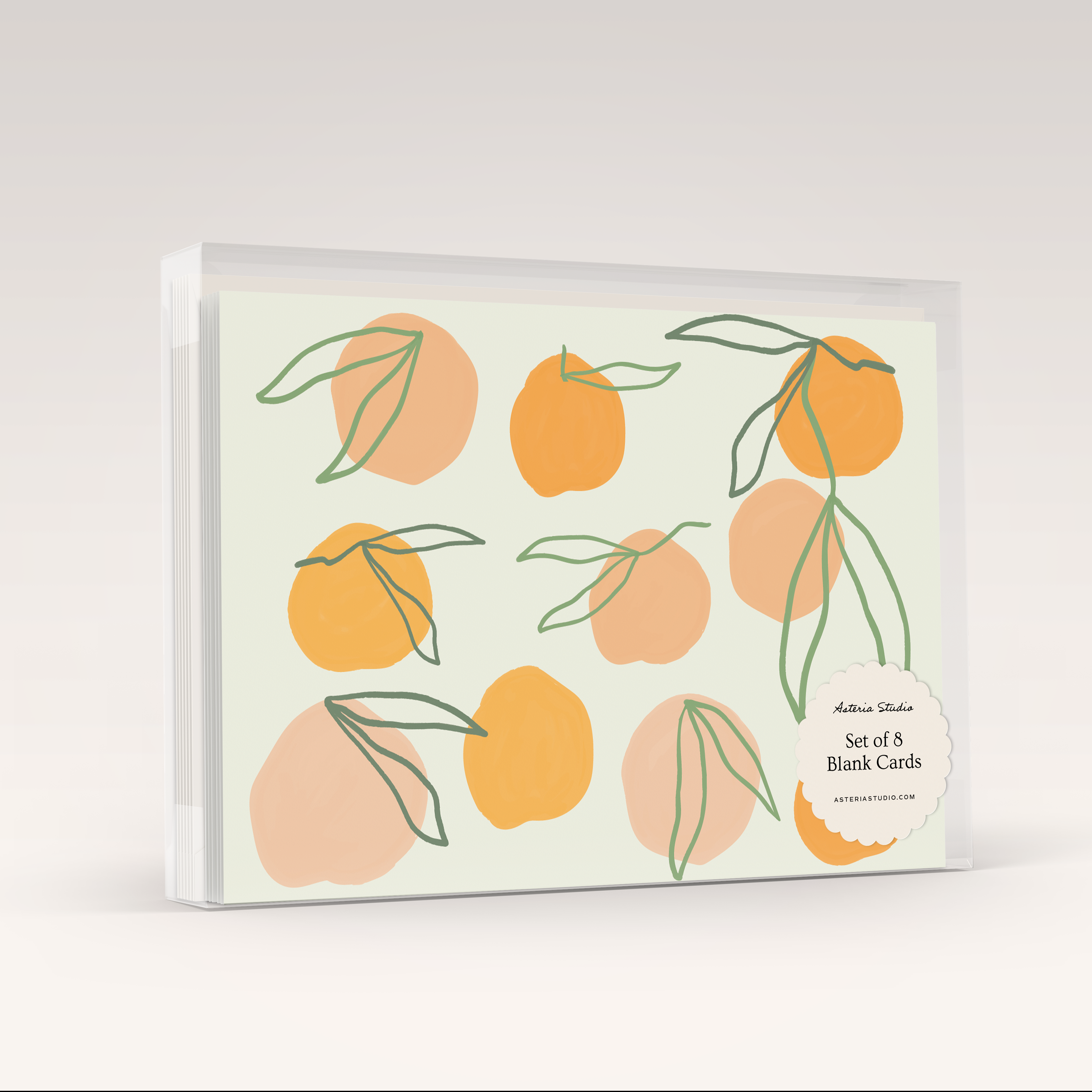 Peaches Notecard Set