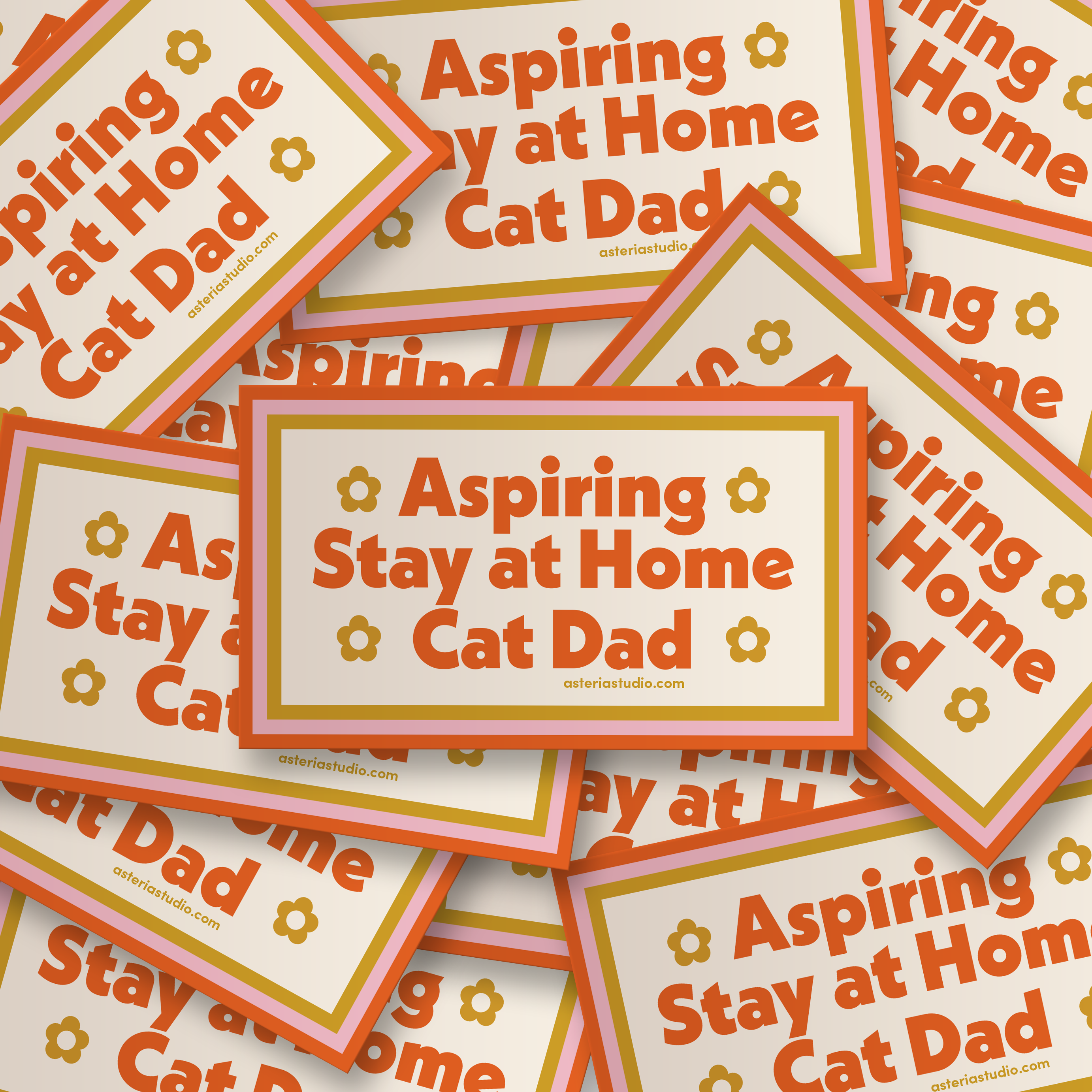 Aspiring Stay at Home Cat Dad Sticker