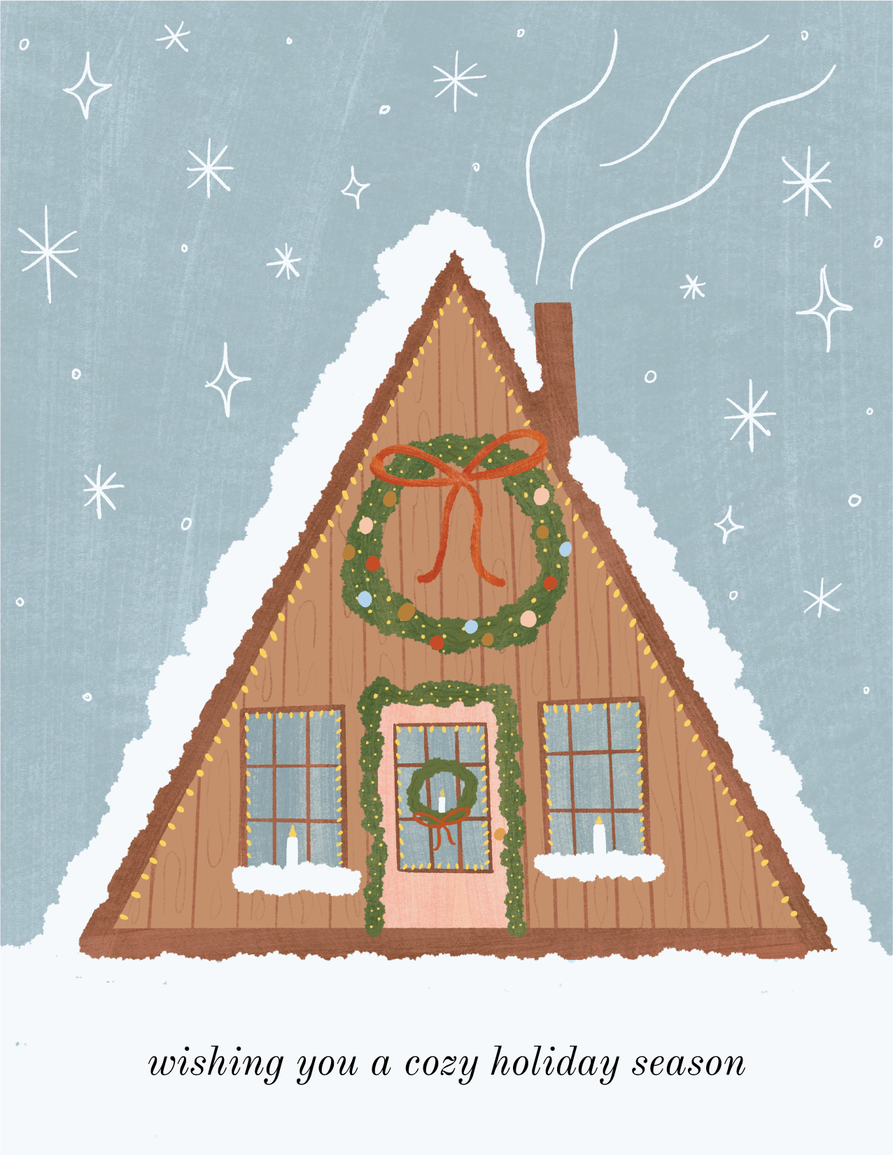 Cozy Cabin Holiday Card